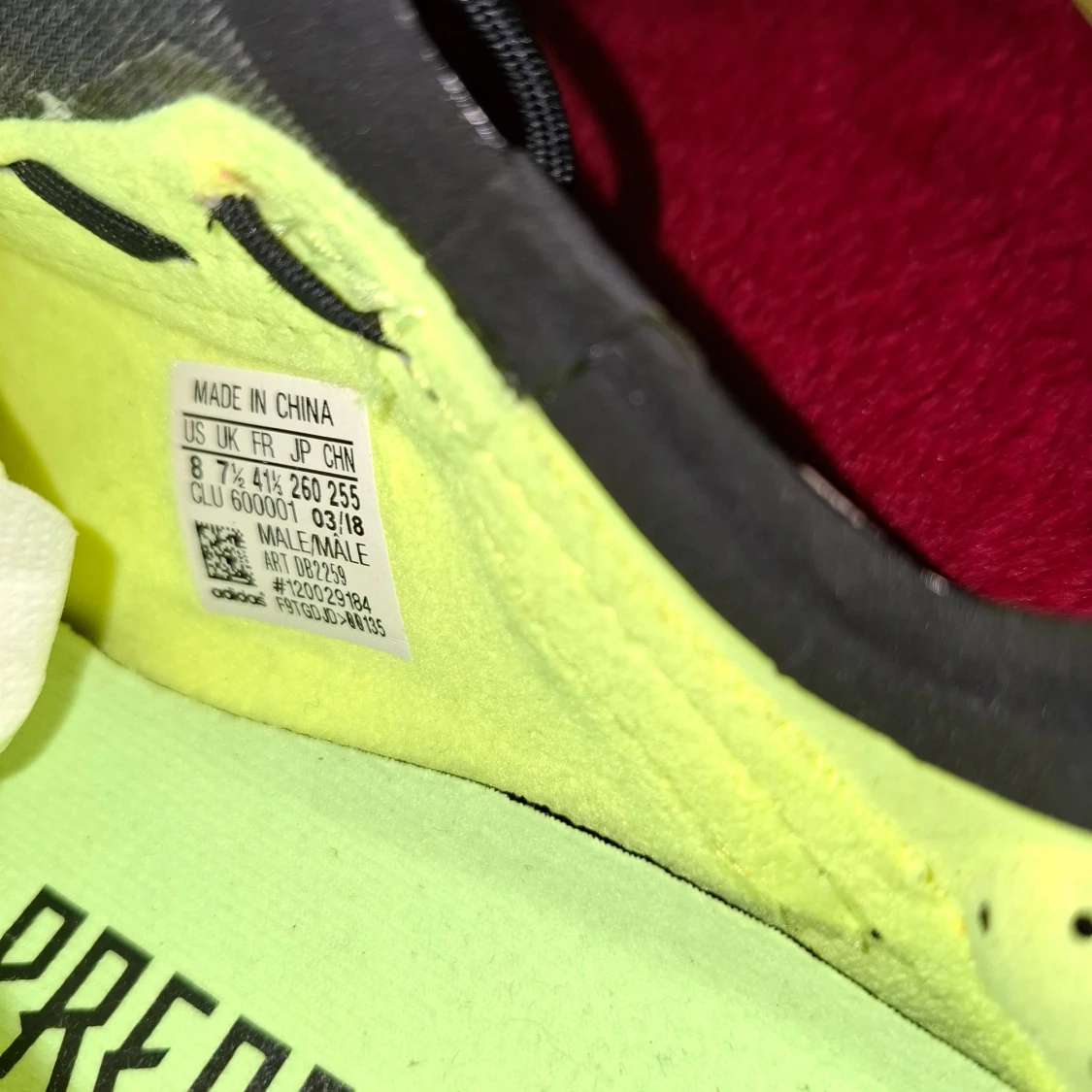 Adidas Predator 20.1 fotbollsskor gul/svart - 4