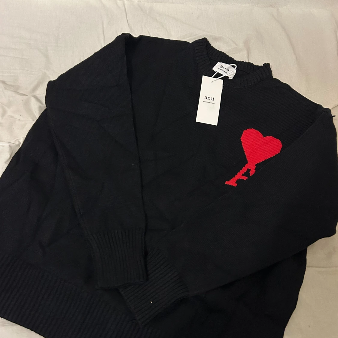 Svart stickad tröja från Ami Paris - 3