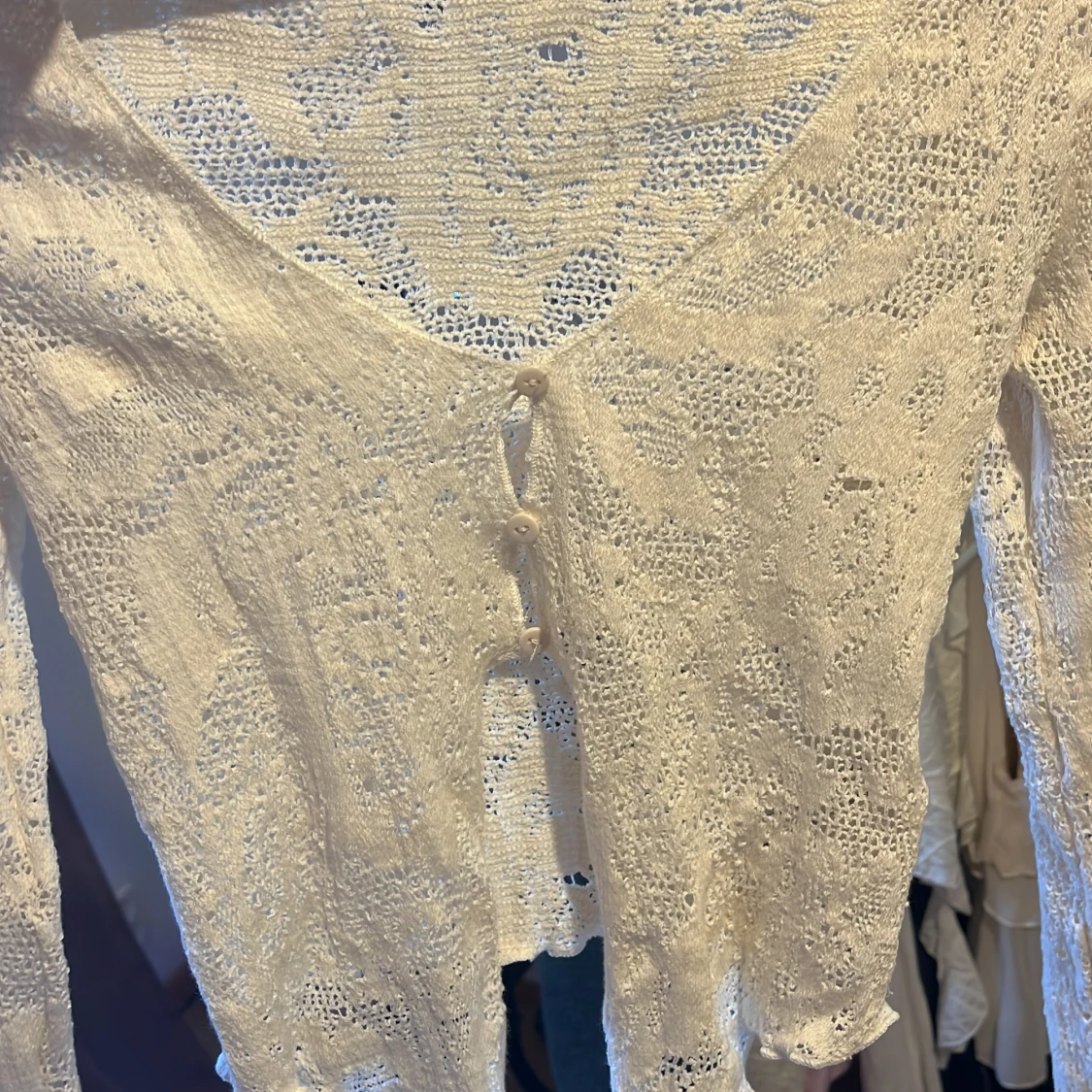 Vit spetsblus från Bershka XS - 1