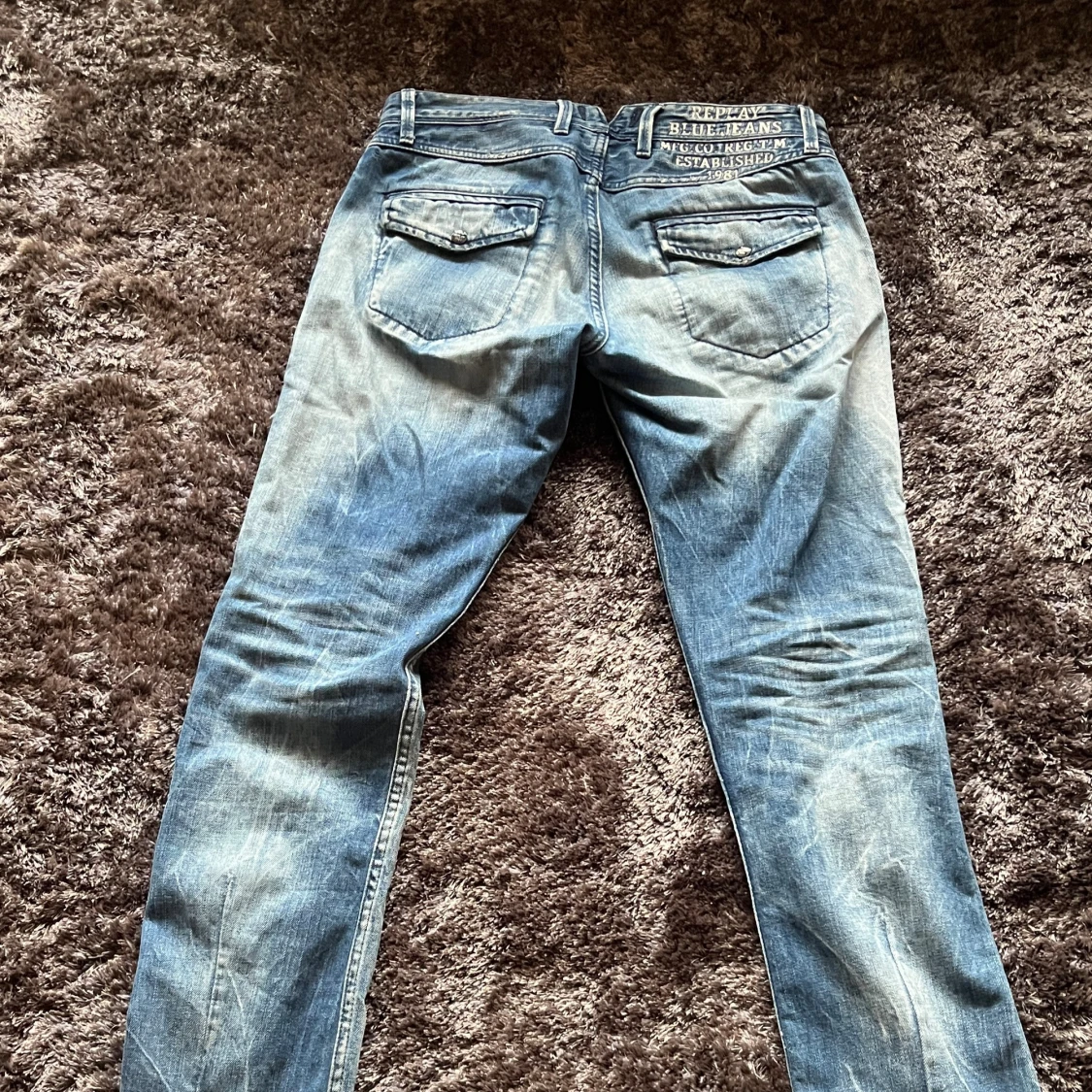 Blå Replay jeans straight fit - 1