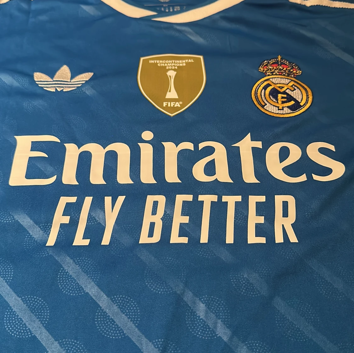 Real Madrid Mbappé blå fotbollströja - 3