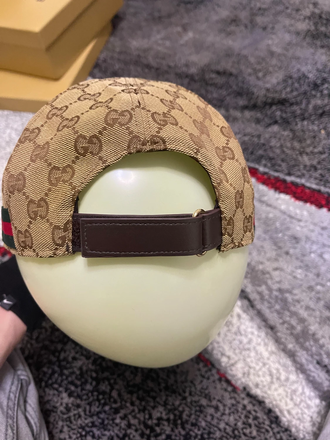Gucci beige keps med GG-mönster - 3