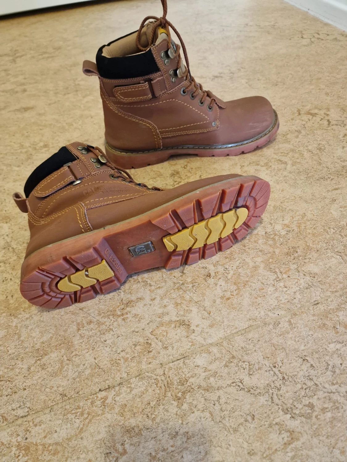 Bruna CAT boots i skinn - 2