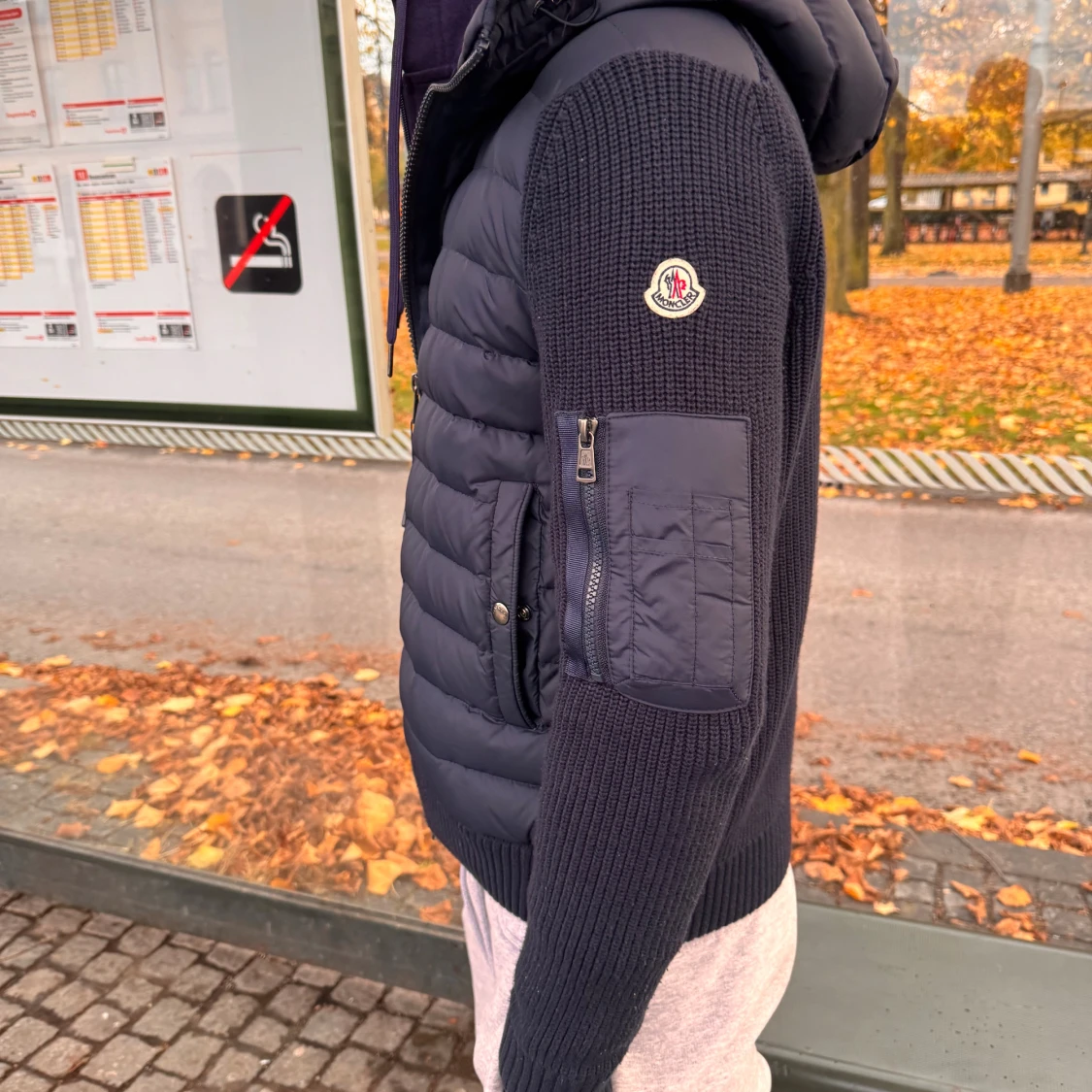 Mörkblå Moncler cardigan - 2