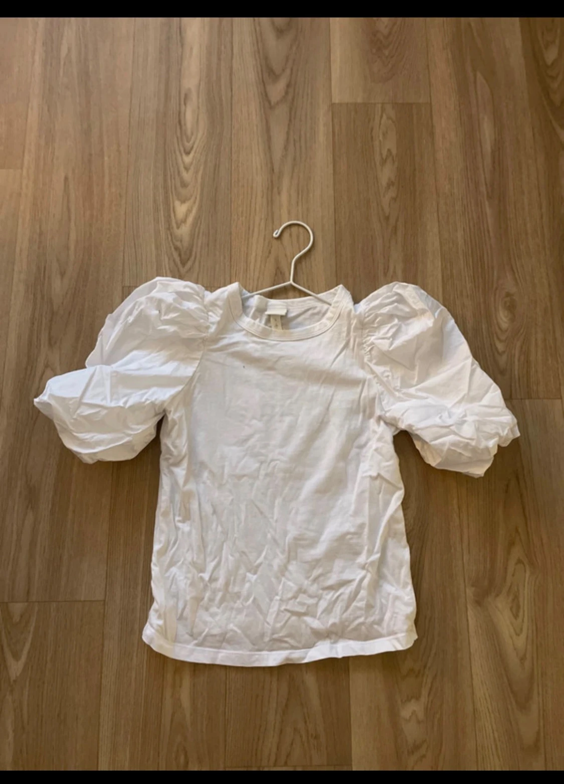 Vit puffärm blus från H&M XS - 1