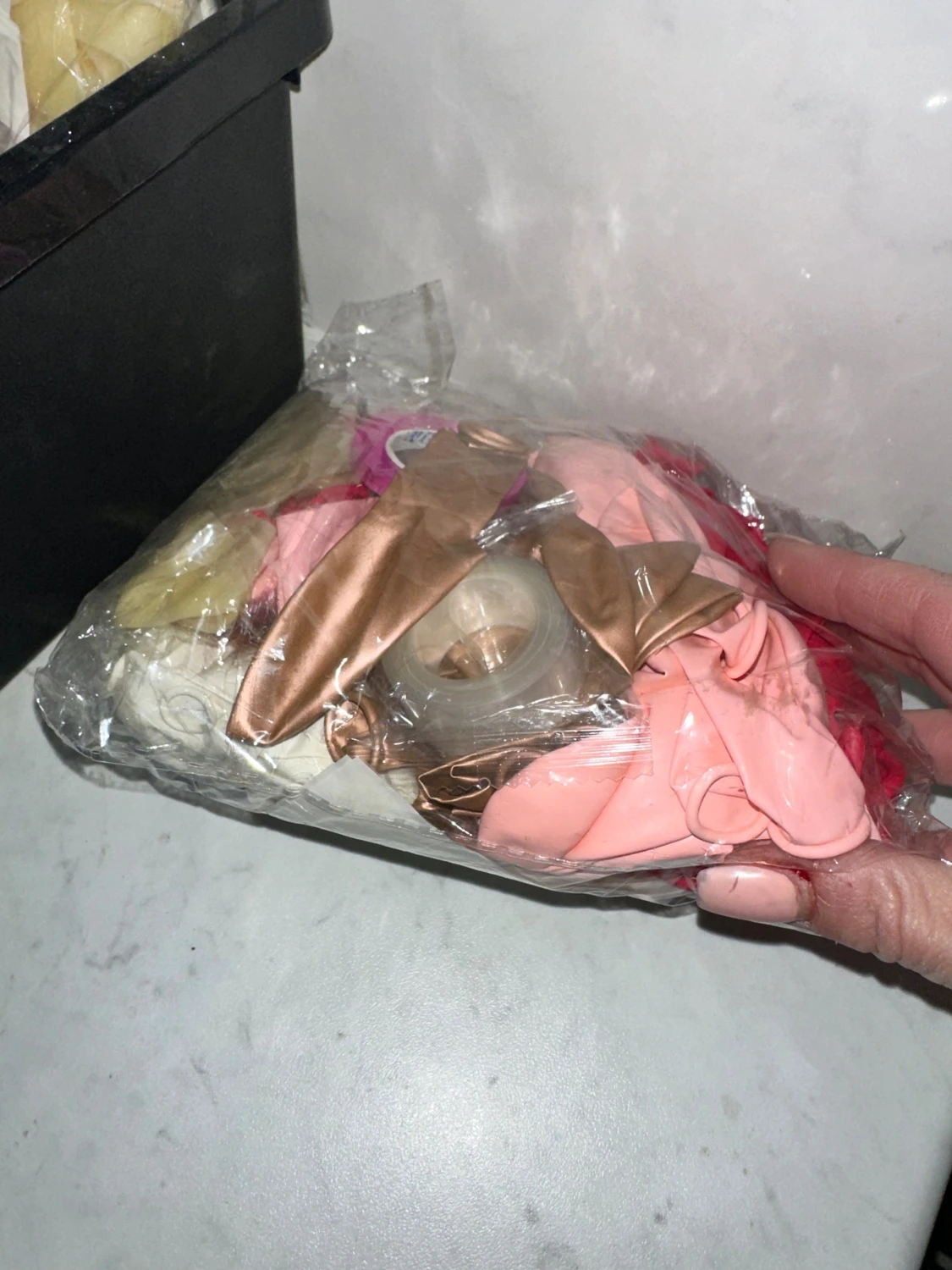 Blandade ballonger i olika färger ballong båge rosa  - 3