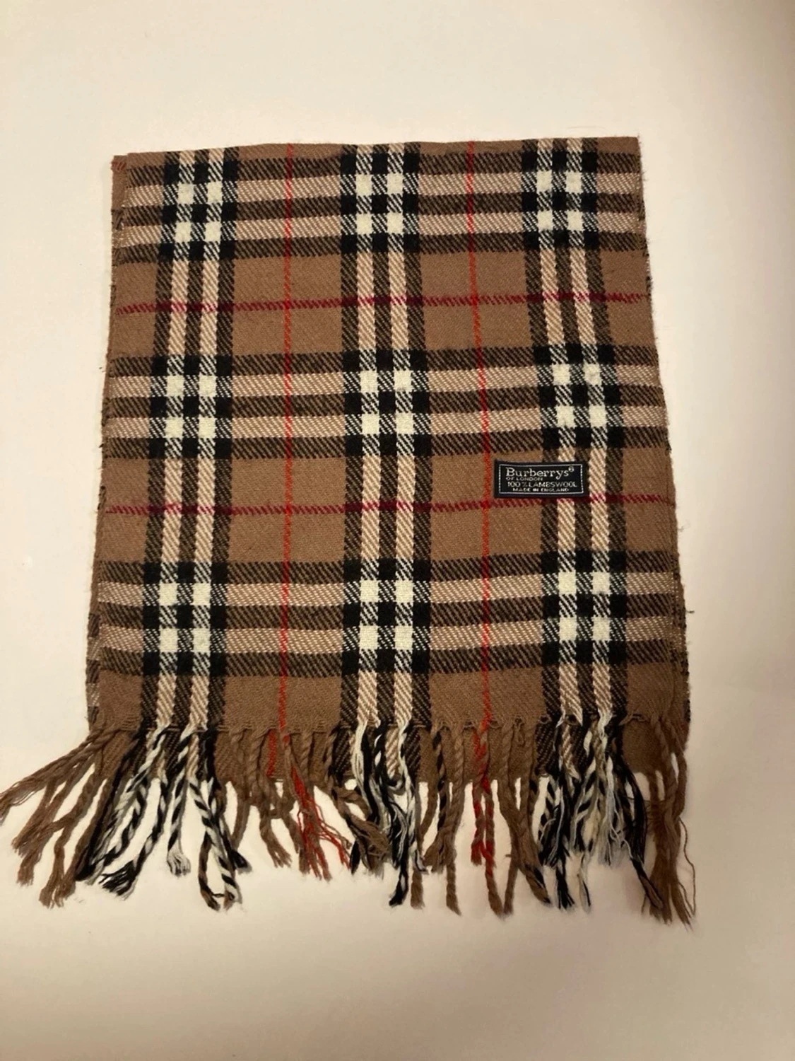 Rutig halsduk från Burberrys i ull