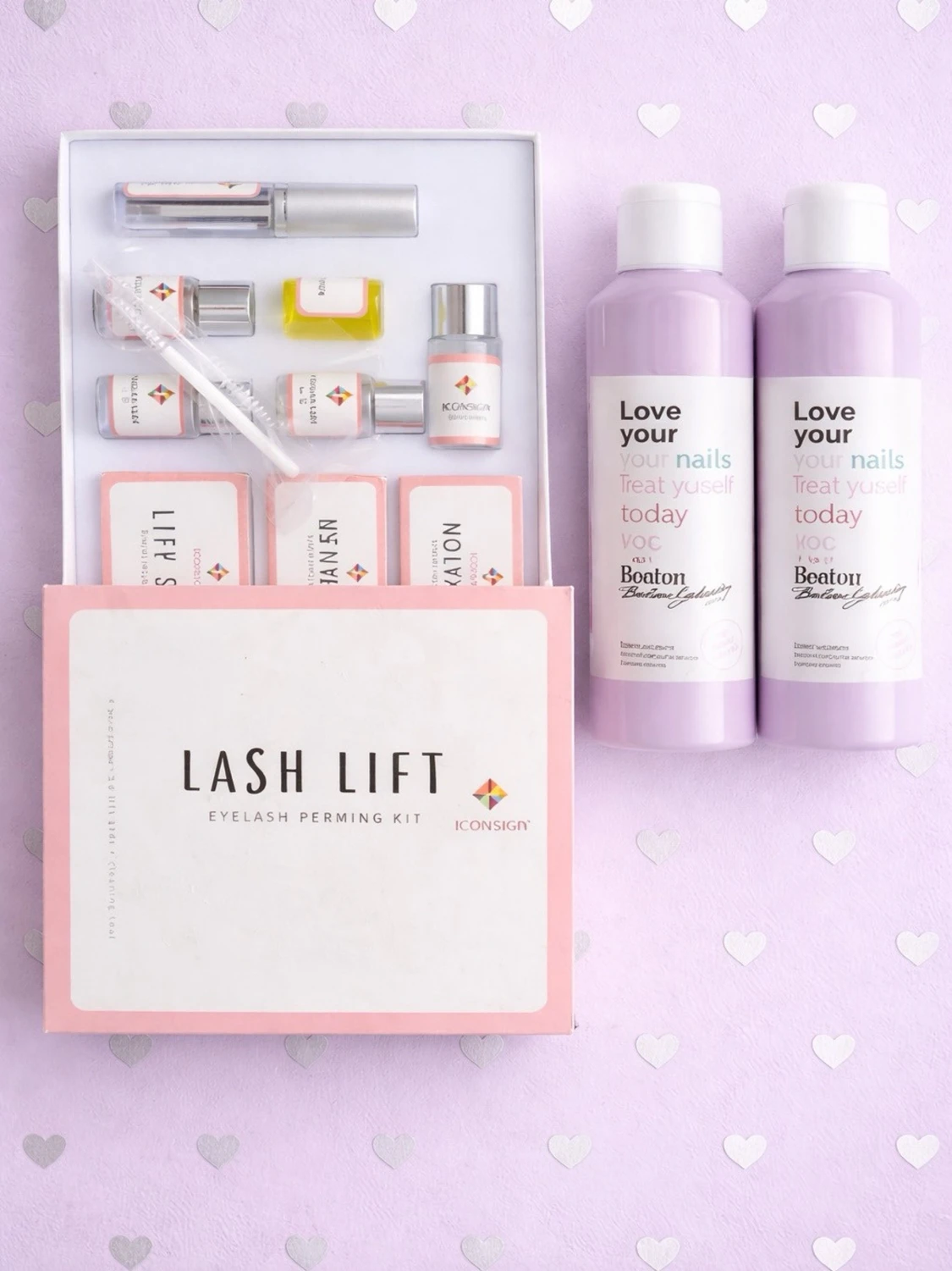 Set/Lash Lift kit från Iconsign och två nya silver  hårfladkor mot gults toner 💕🫶   - 1