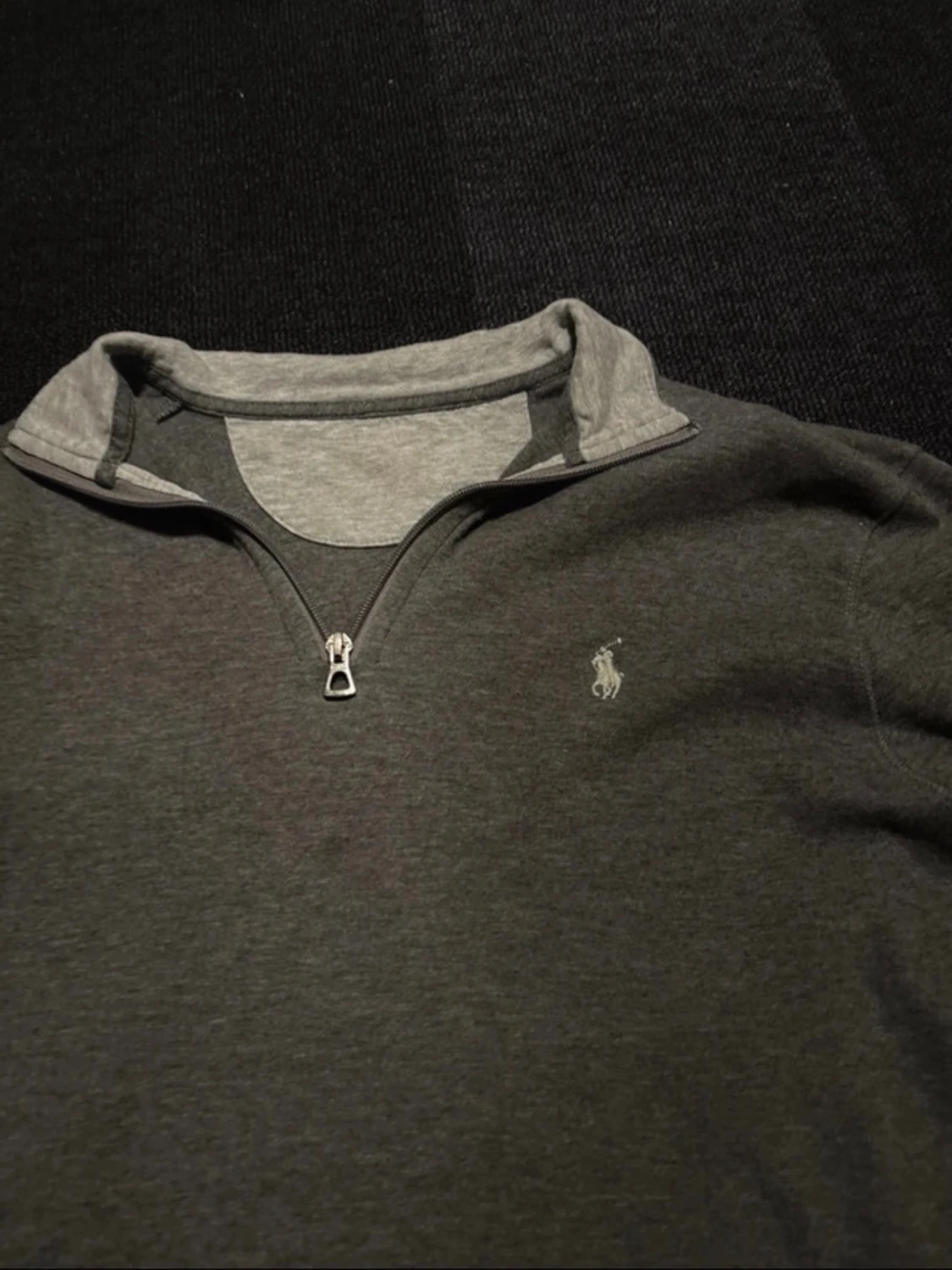 Grå half zip tröja från Polo Ralph Lauren - 1