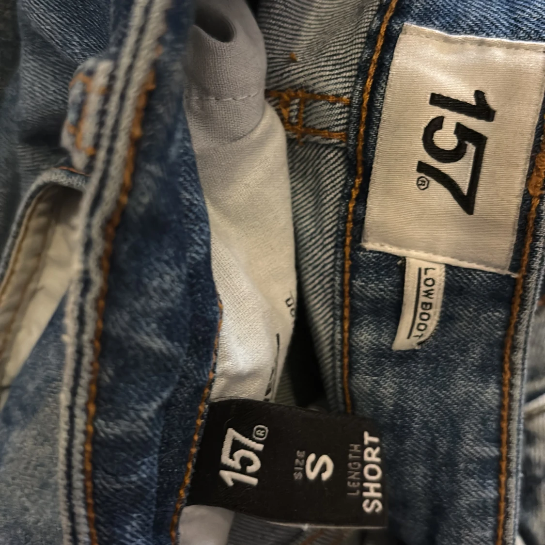 Blå bootcut jeans från 157, storlek S - 2