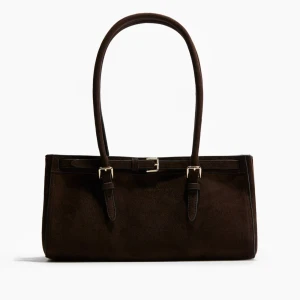 Väska  - Supersnygg ”mocka” väska från H&M, aldrig använd🤎slutsåld