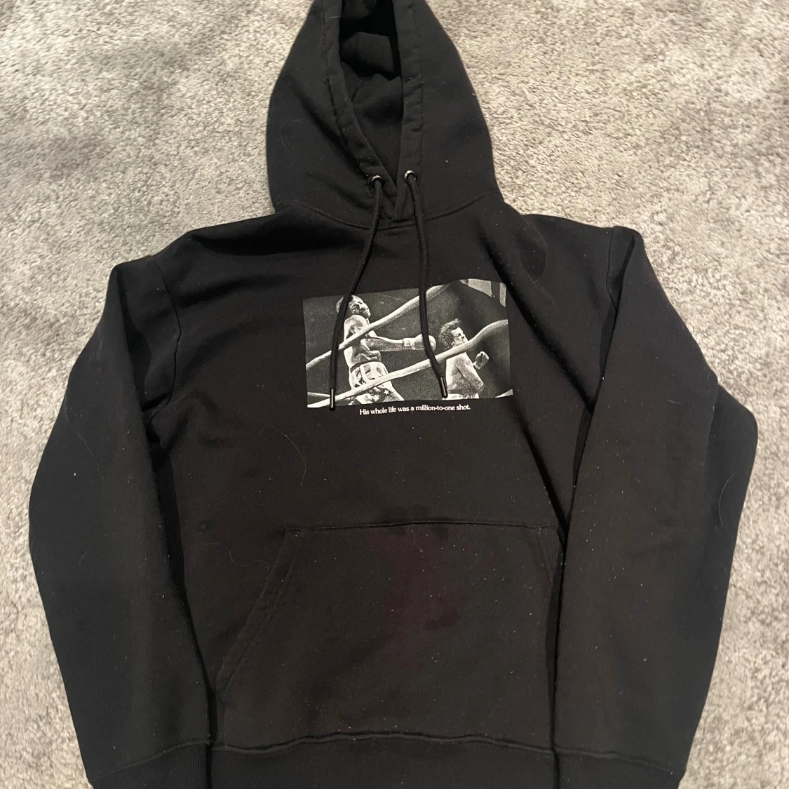 Svart Rocky Balboa hoodie Pull&Bear XS