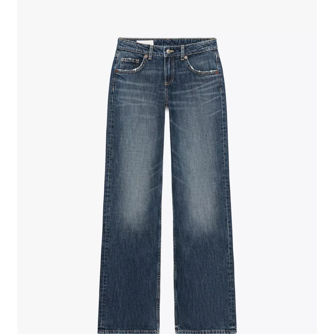 Blåa wide jeans med raka ben