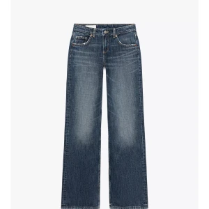Blåa wide jeans med raka ben - Snygga blåa jeans från Zara i storlek 32, säljer då de inte kommer till användning. Endast använd en gång!