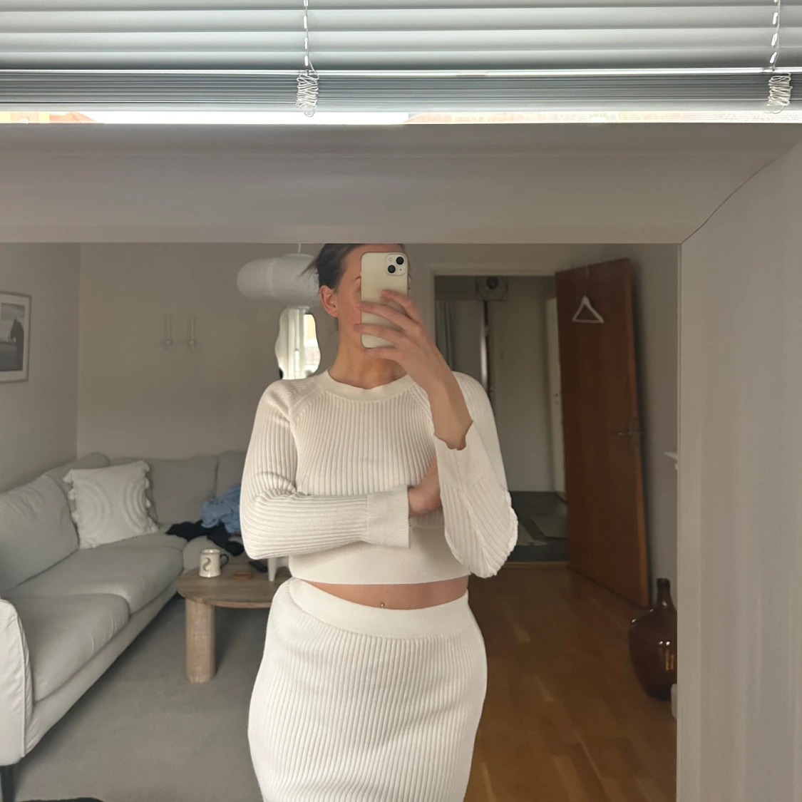 Vitt ribbat set från Nova of Sweden - 1