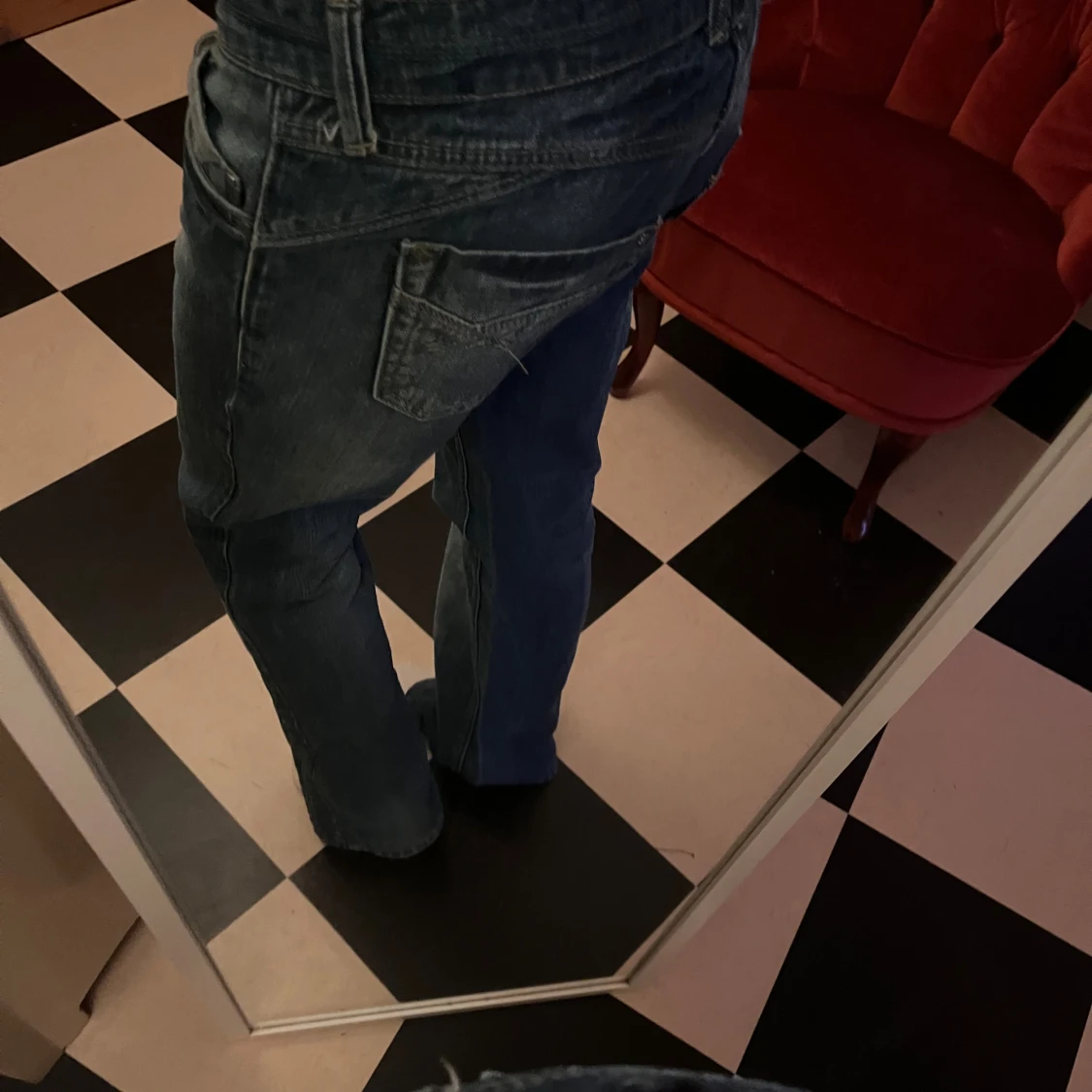 Snygga vintage blåa jeans  - 2