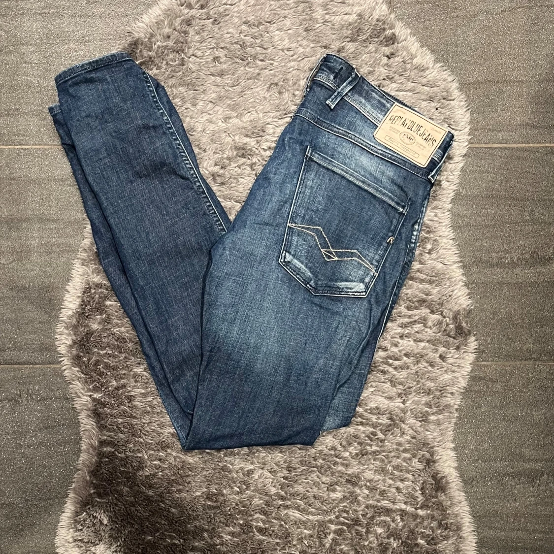 Replay Anbass Jeans Mörkblåa