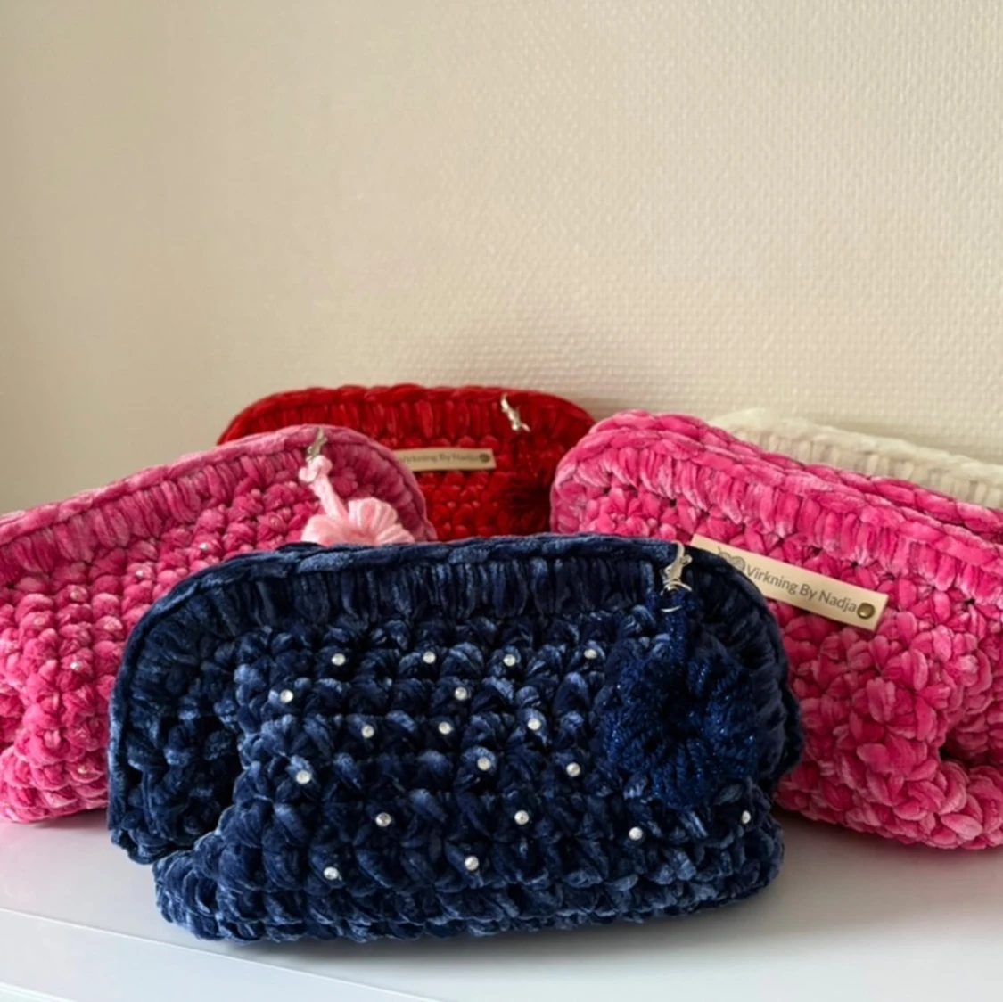 Virkad necessär (clutch bag) - Kelly -  - 3