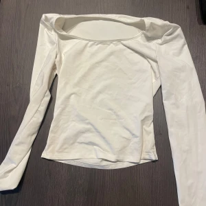 Vit tight långärmad topp - Basic, skön tight topp