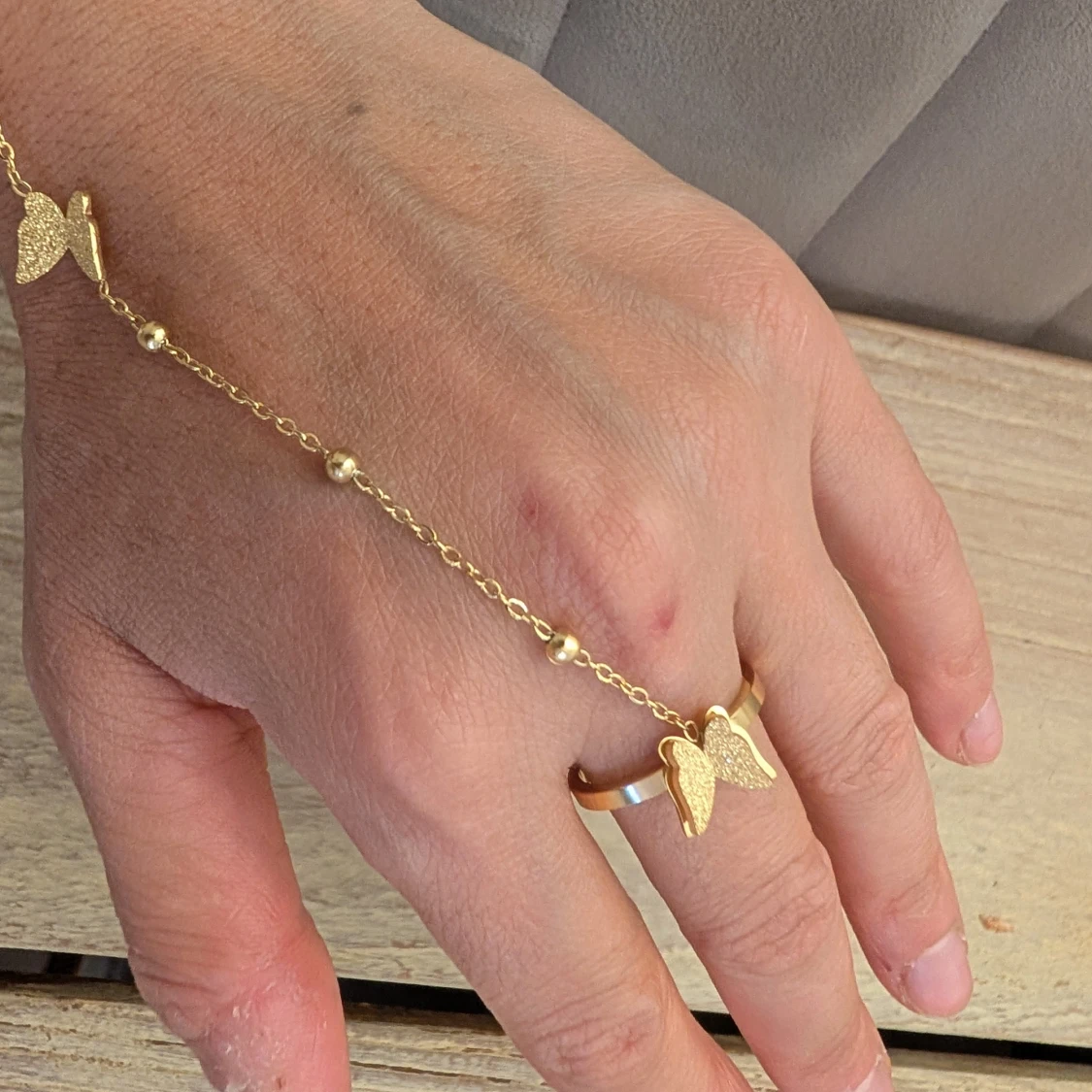 Armand med ring rostfritt stål  - 3