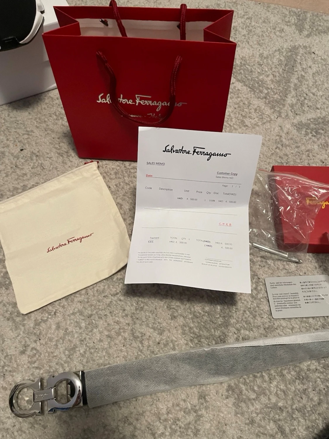 Svart skinnbälte från Salvatore Ferragamo - 3