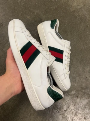 Gucci ace skor - Säljer ett Gucci ace skor i  Fint skick Skick: 8,7/10🧮  Inkluderat: inget ingår!♦️  Pris: 1899kr ej hugget i sten🎗️  Storlek: 44♣️ passar 43 Snabbaffär = priset sänks-SERIÖSA BUD🔓