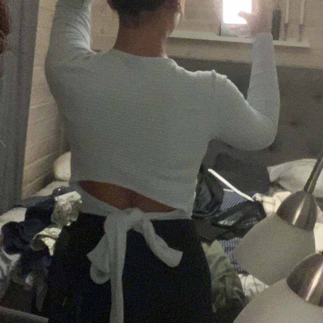 Tröja med knytning där bak blå!🕺❤️‍🔥