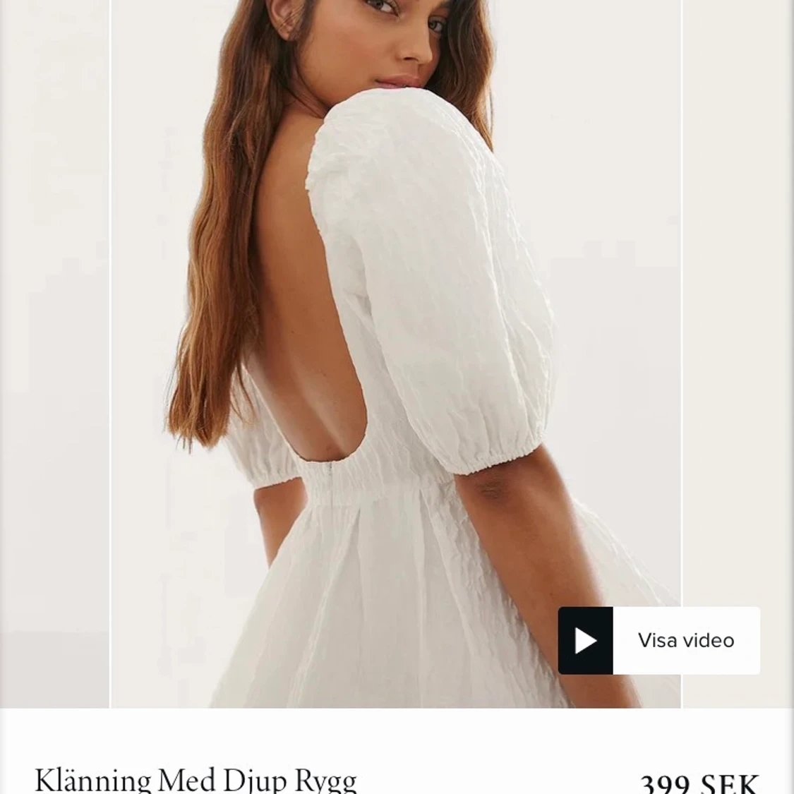 Klänning med djup rygg  - 91