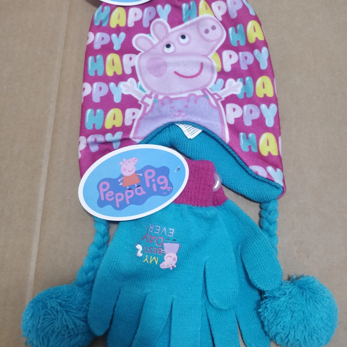 Greta gris mössa och vantar storlek 52 - 91