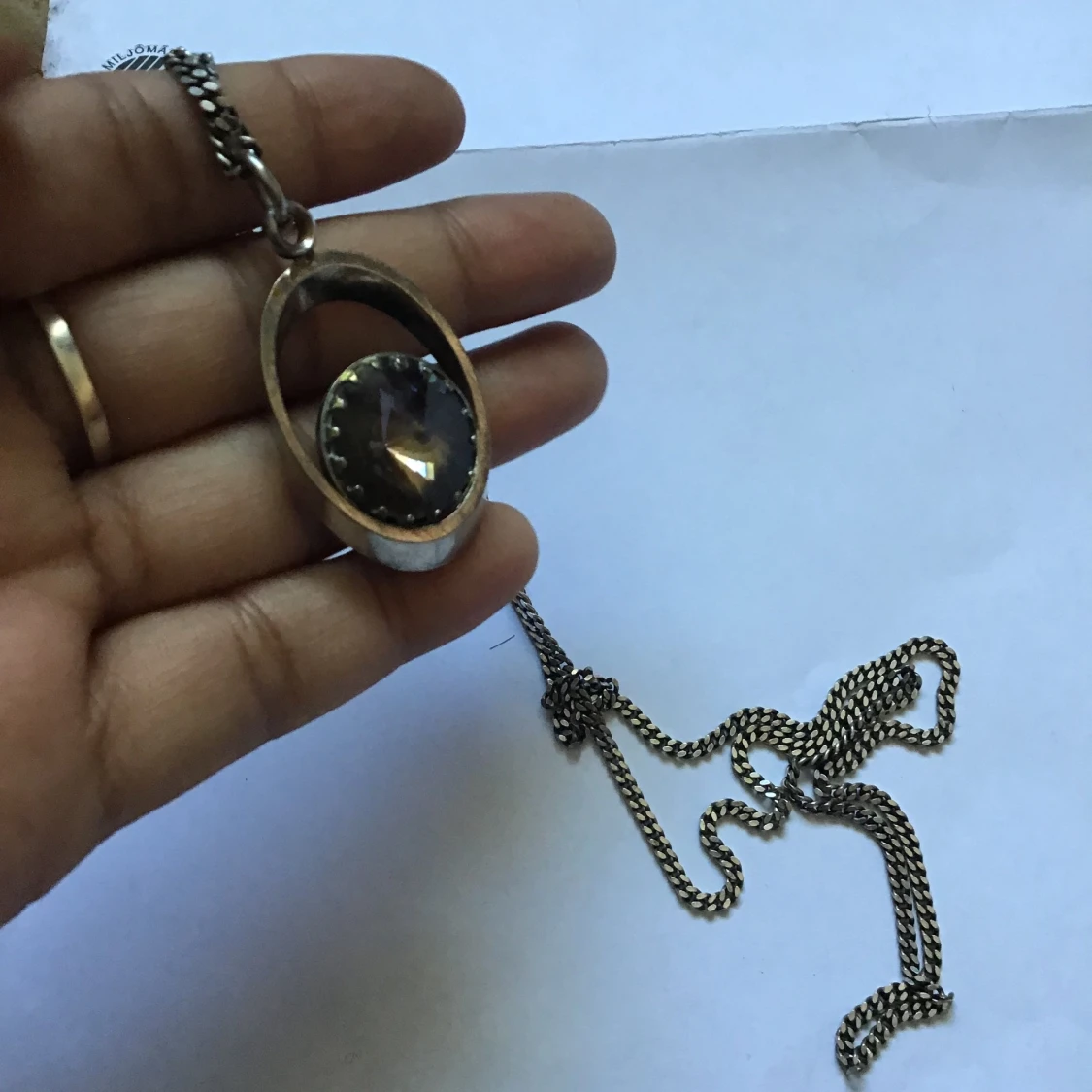 Äkta silver halsband. 70cm