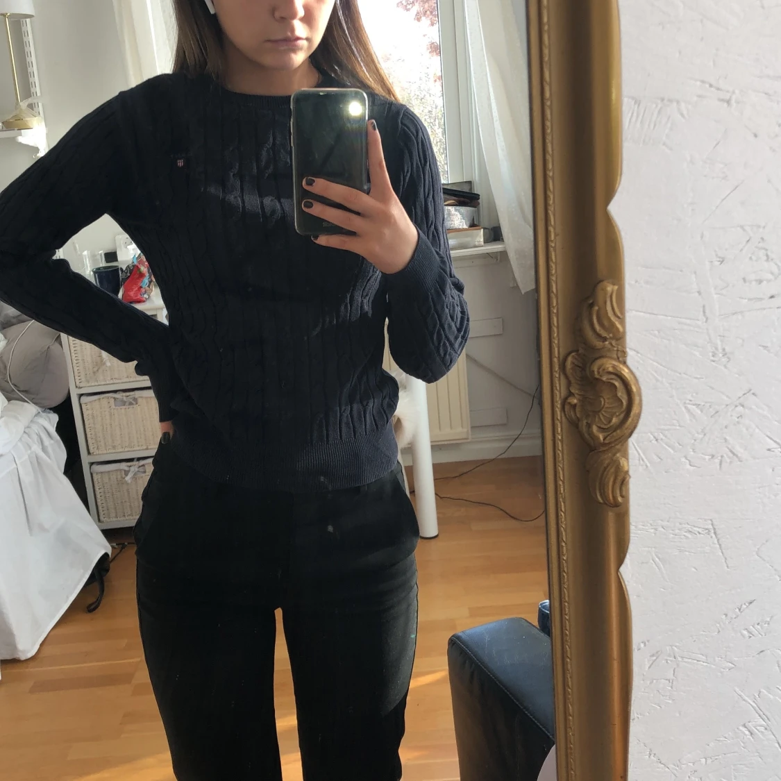 Kabelstickad Ganttröja