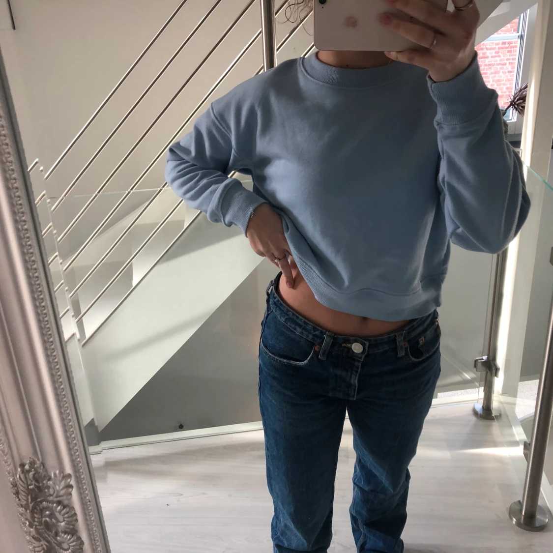 Blå sweater - 90