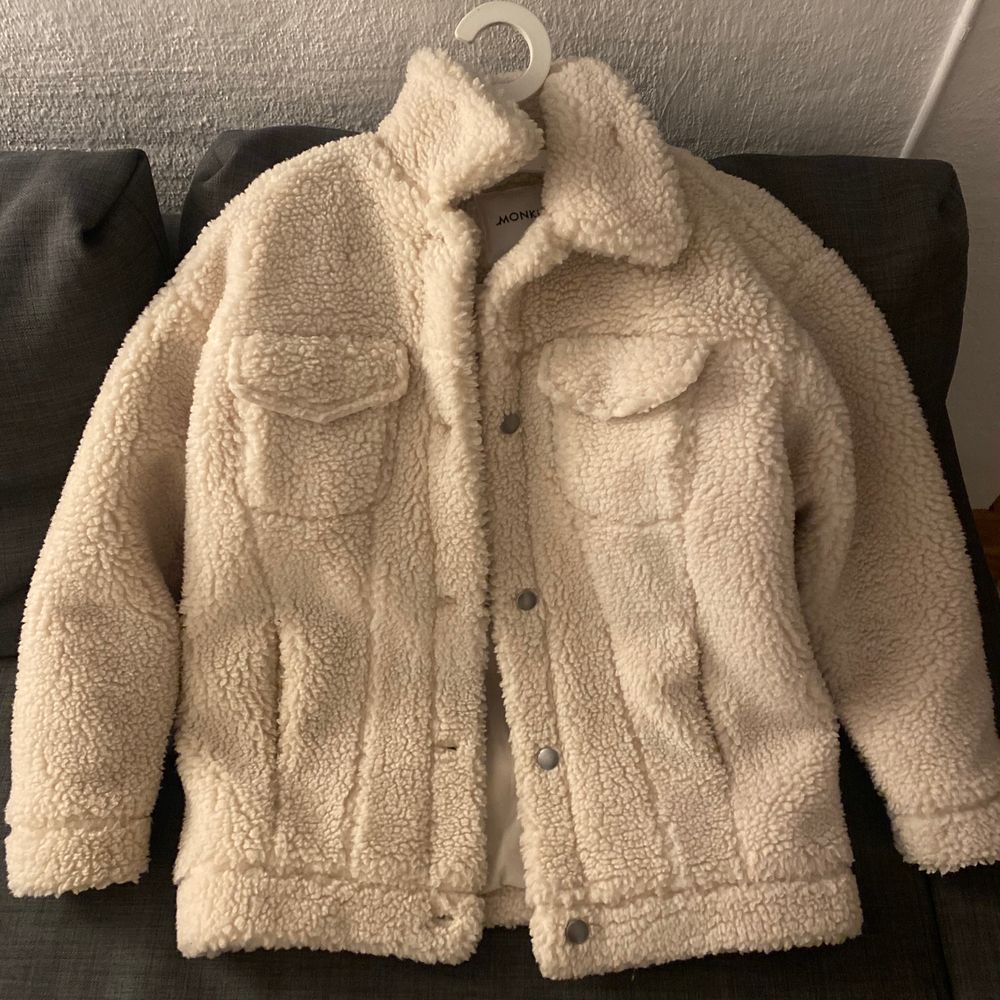 monki teddy trucker jacket