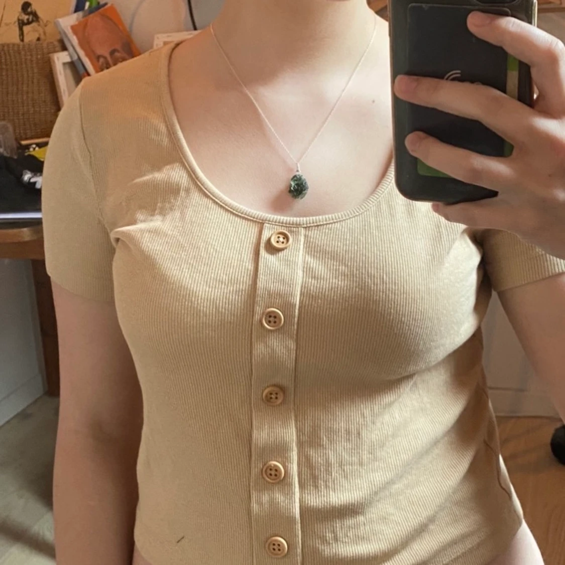 TVÅ knapp toppar storlek M - 90