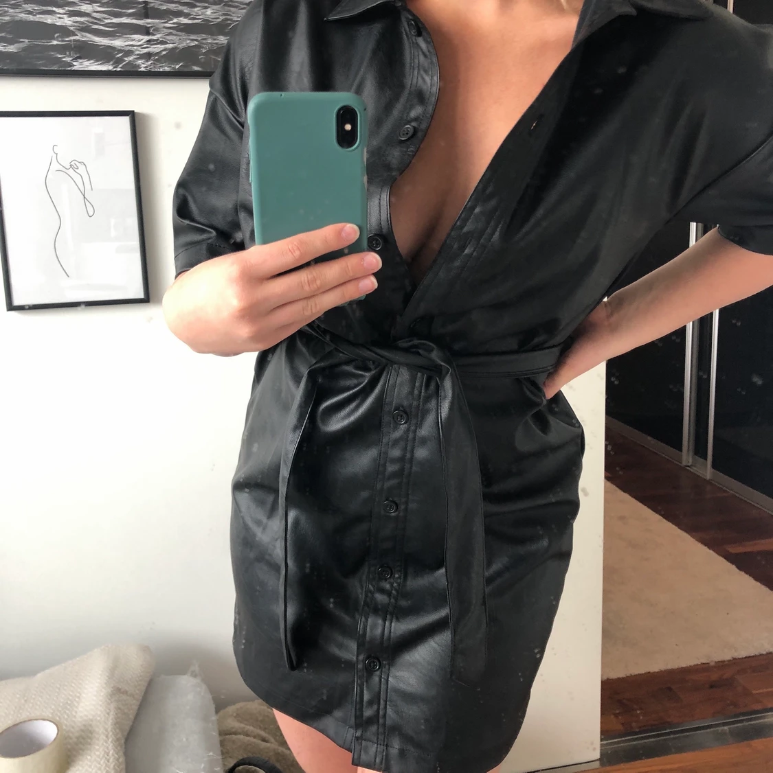 Läderklänning  - 90