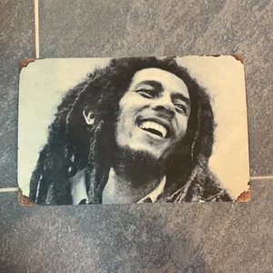 Bob Marley plåtskylt - 11 x 8 cm