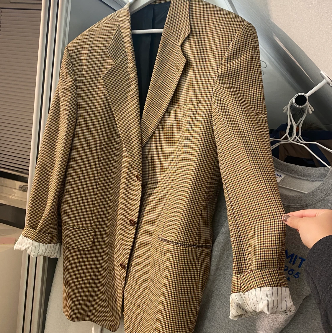 Oversized Rutig Blazer/jacka - 90