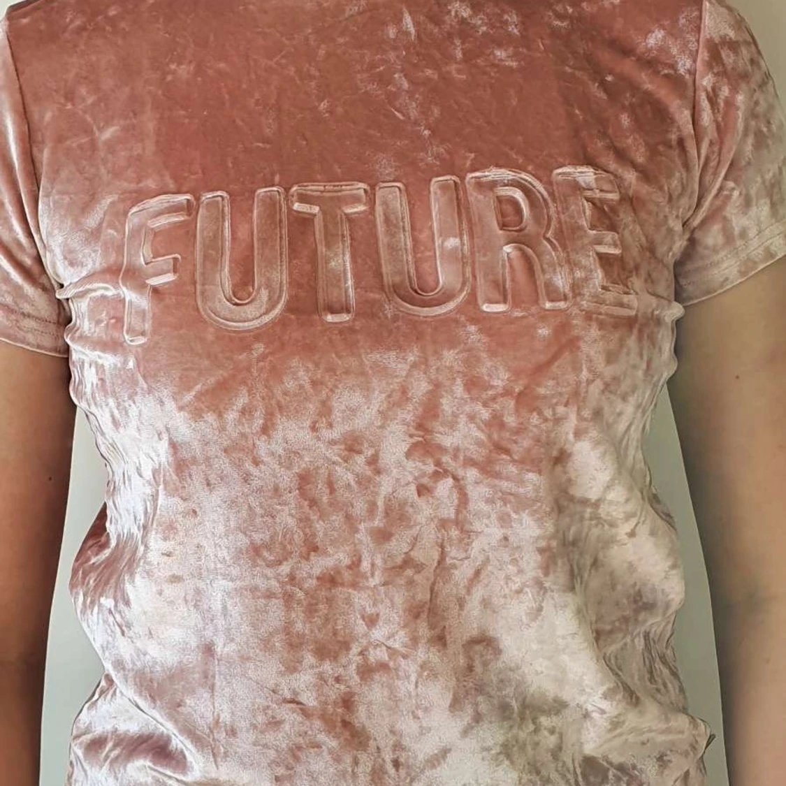 Rosa sammet tröja storlek 158/164 - 90