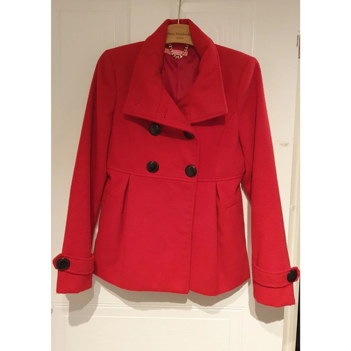 Röd kort kappa M - 90