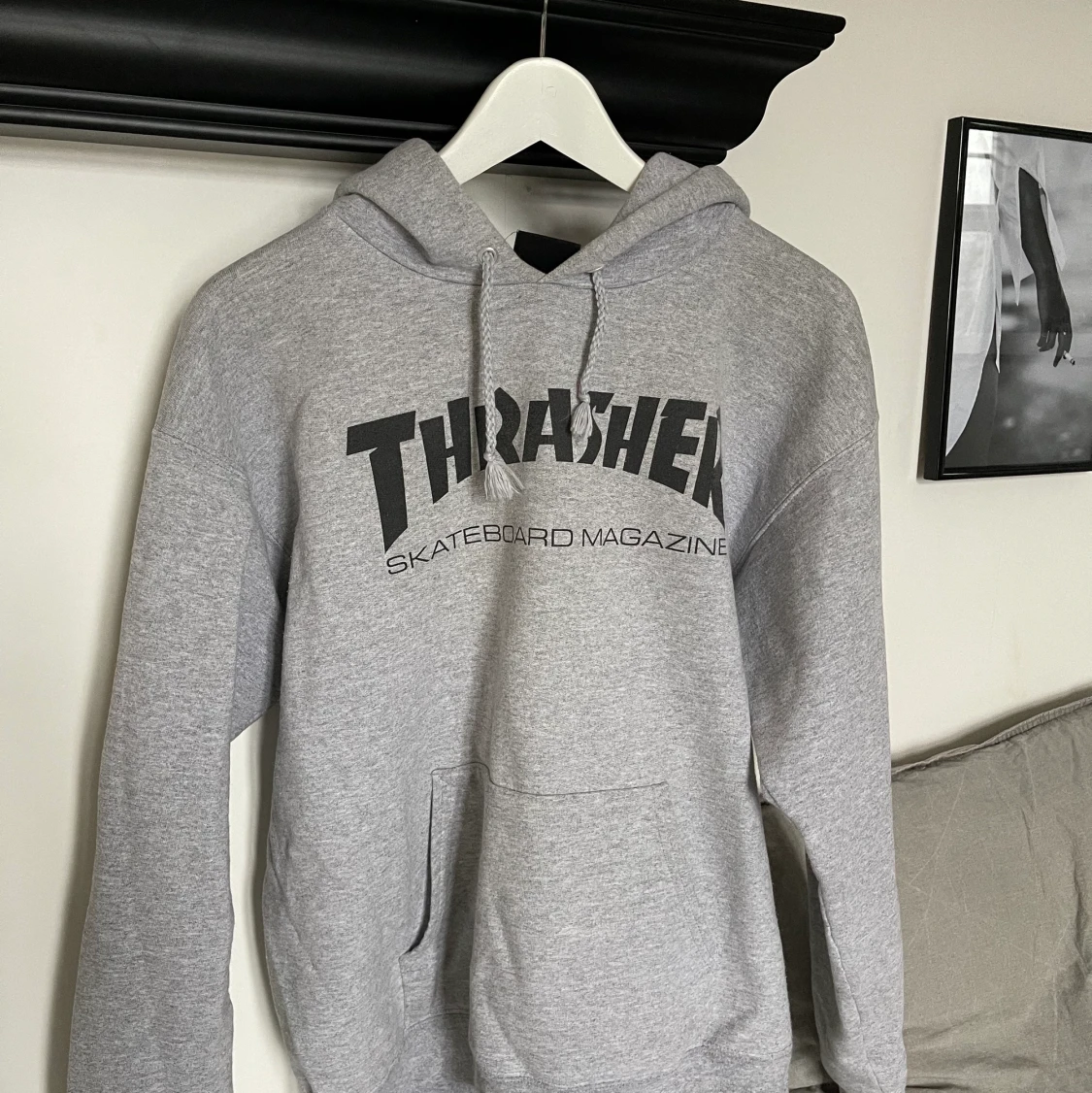 Grå TRASHER hoodie!!