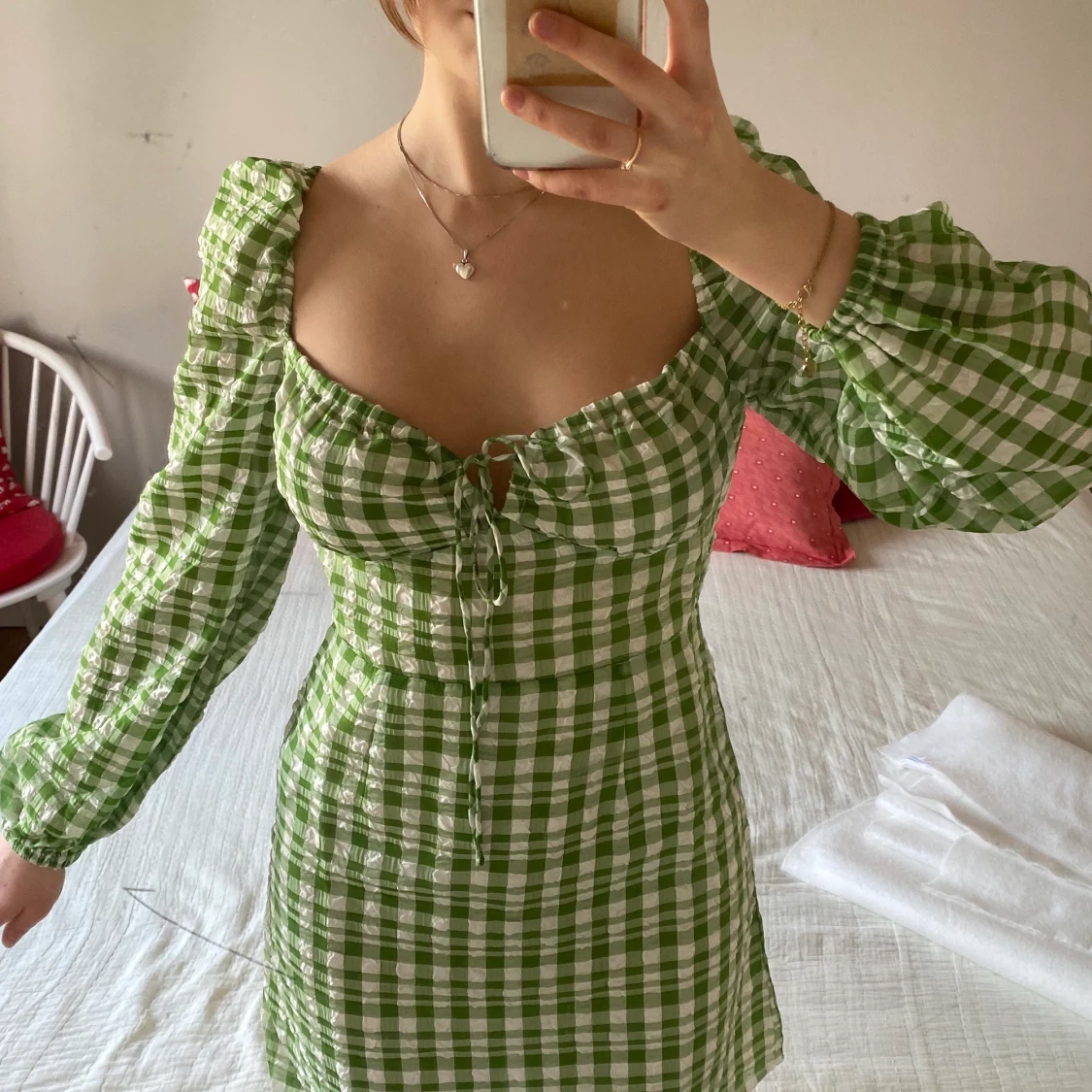 Rutig sommarklänning  - 90