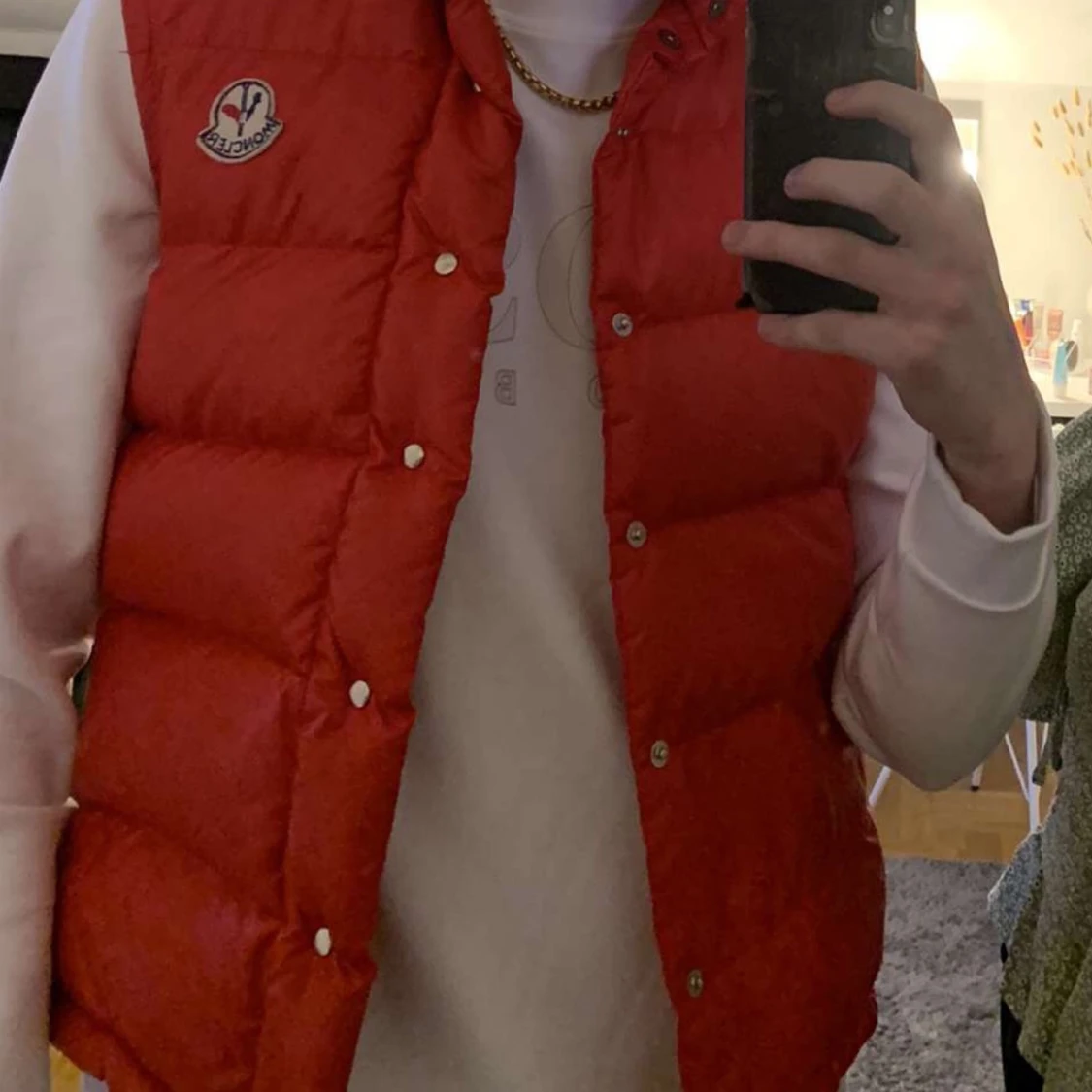 Röd äkta moncler väst