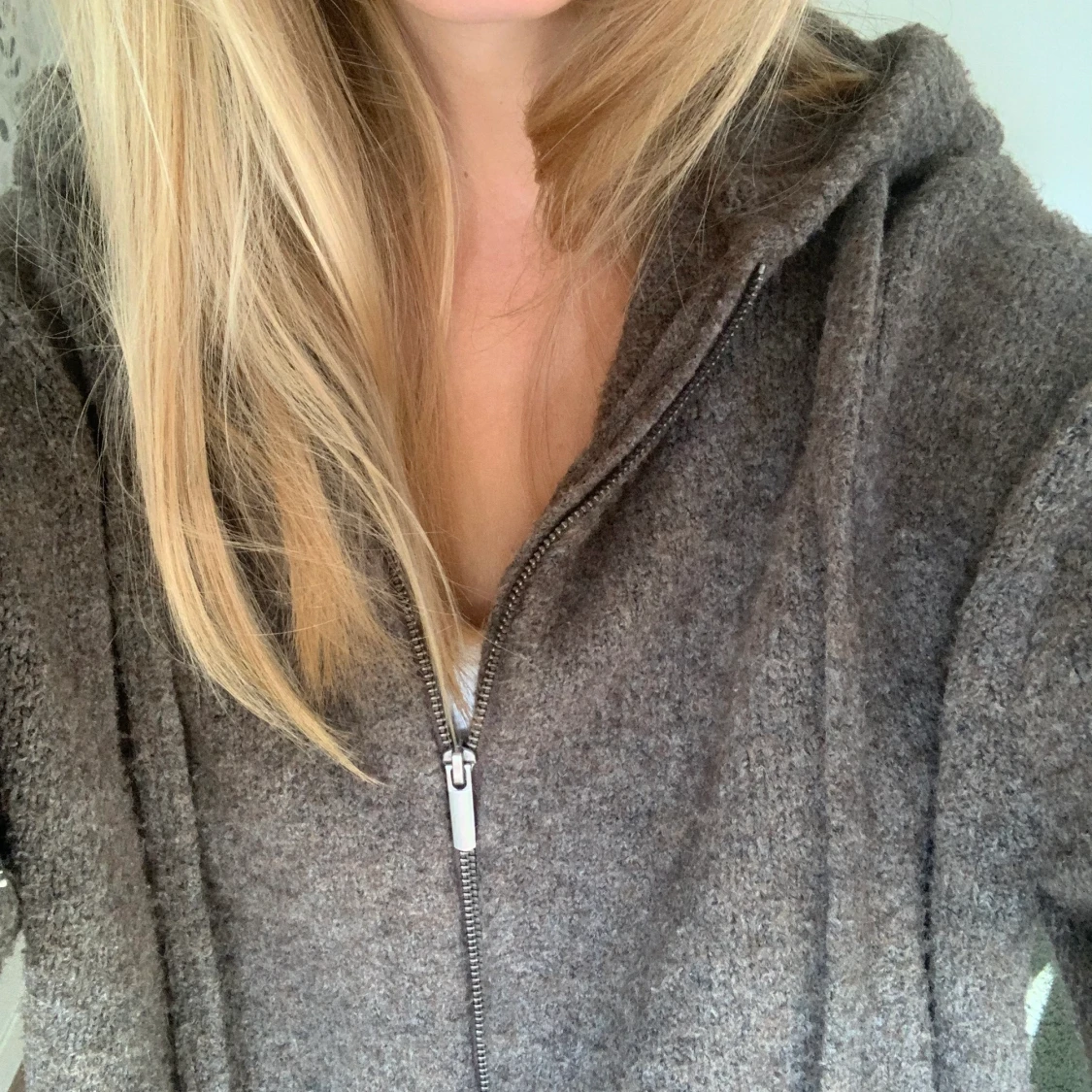 Stickad hoodie  - 91