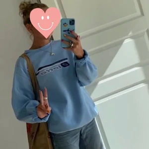 Vintage sweatshirt - Är väldigt osäker på om jag vill sälja denna eller inte då jag älskar den så mycket och får komplimanger om tröjan😩 men jag använder den inte längre och har använt den Max 5 gånger! jag är 165 och den är oversized eftersom det är en strl L (herrmodell) men så så snygg och jag ÄLSKAR färgen och passformen❤️ Så jag tänkte lägga ut den för budgivning och därefter se om jag säljer den eller ej! vid frågor kontakta mig🥰 Budgickingen startar på 100kr. (Köparen står för frakt) ❤️ Bud i kommentarerna!!💘