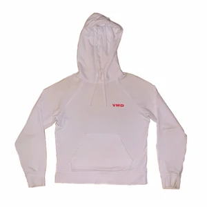 Vit hoodie - Nypris: 229kr. Riktigt cool hoodie i gott skick, passar xs-s