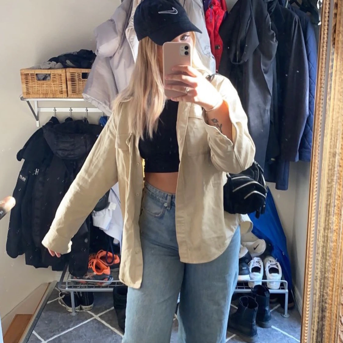 Beige skjortjacka - 91