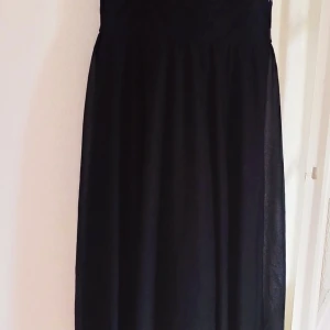 Svart klänning storlek 36 - Fin klänning som går ungefär i mitten på mina smalben och jag är 167cm lång. Storlek 36;