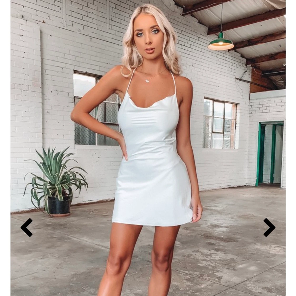 WHITE SATIN DRESS  - 90