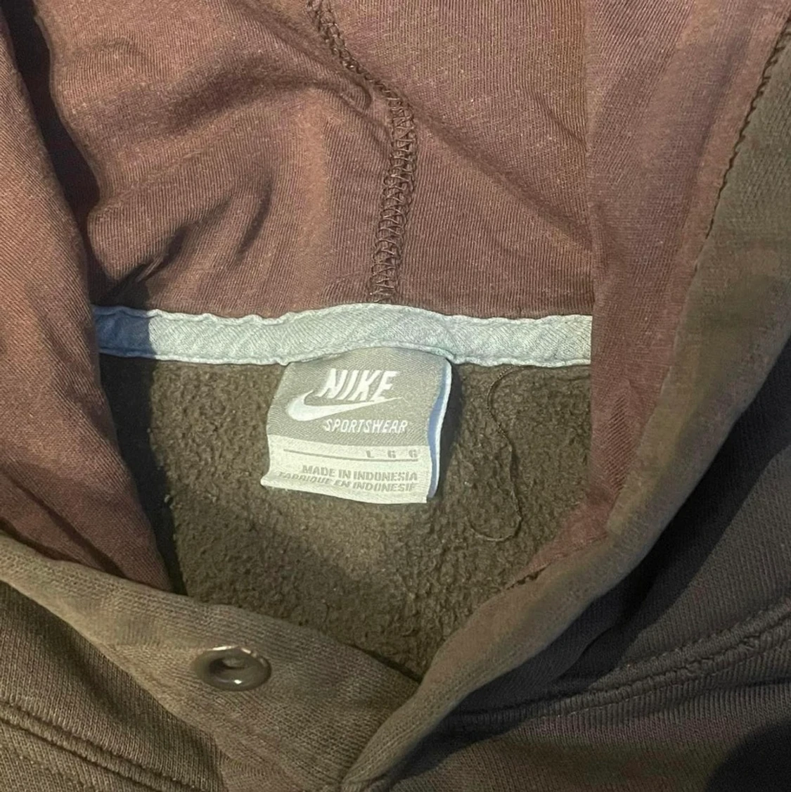 Vintage Nike Hoodie, brun stl L - 91