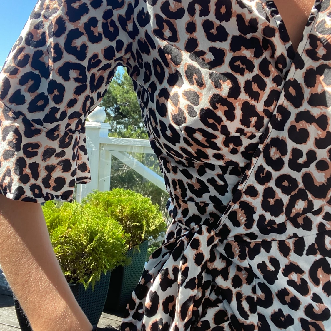 Omlottklänning i leopard 🐆🧡🖤 - 90